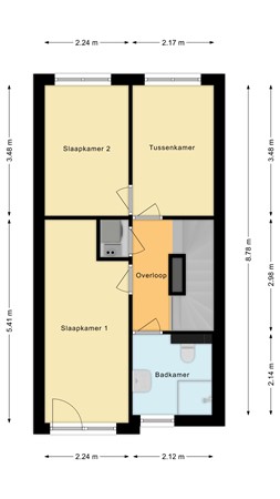 Floorplan - Sleutelbloem 85, 2412 AL Bodegraven